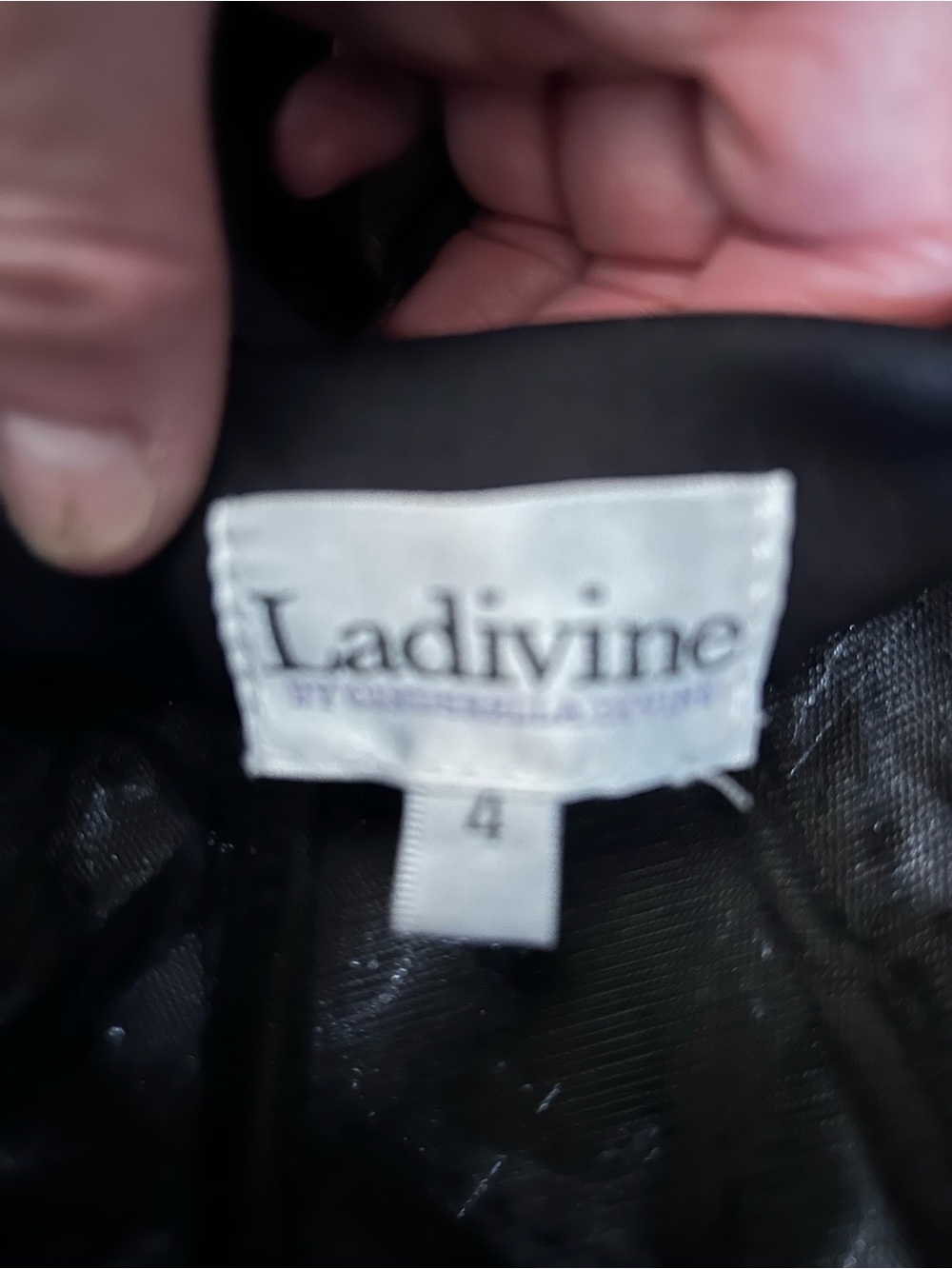 Strapless Black Embellished Prom Gown with High Slit - Picture 3 of 16